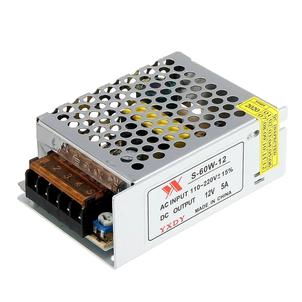 Ac 100-240v to dc 12v 5a 60w импульсный блок питания
