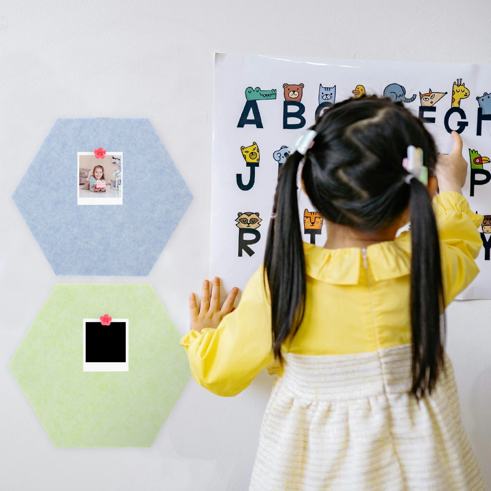 Шестиугольная наклейка на стену