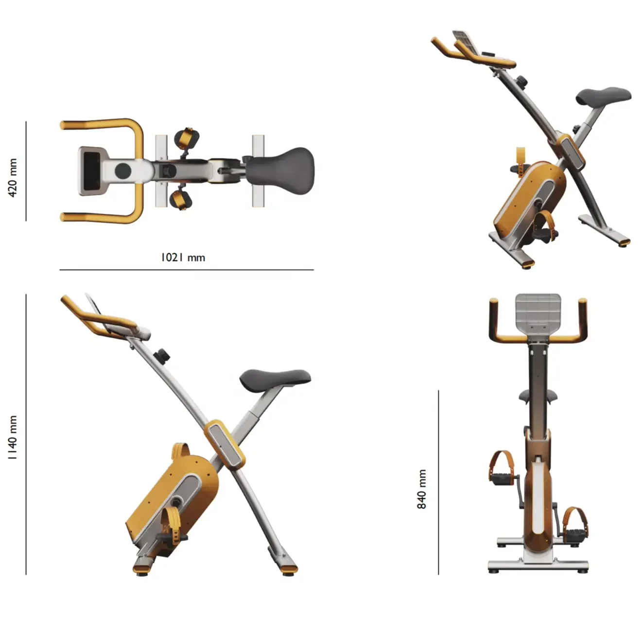Профессиональный магнитный лежачий складной велосипед для фитнеса