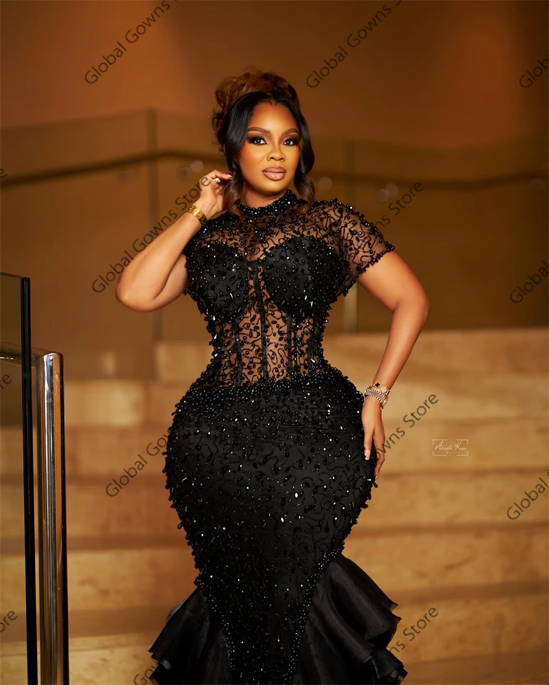 Блестящие черные оборки aso ebi - Фотография_6