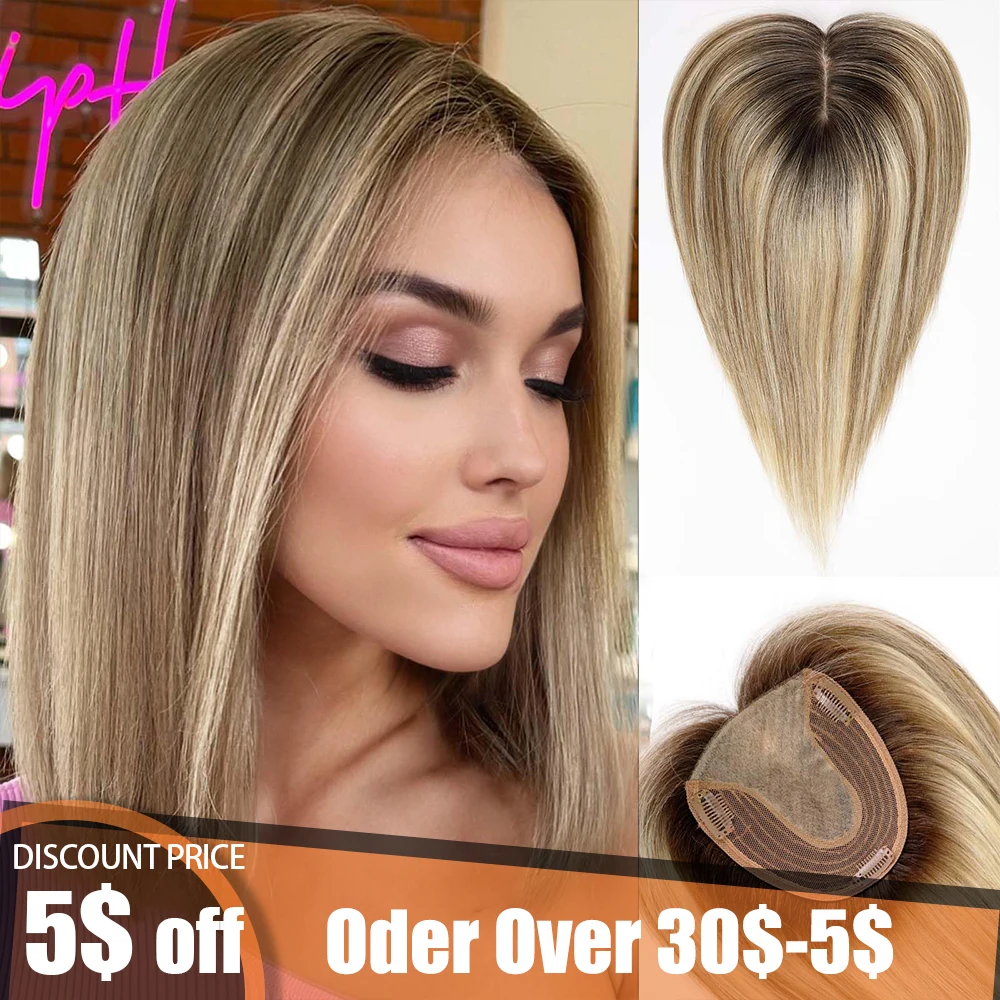 Коричневые смешанные светлые человеческие волосы remy