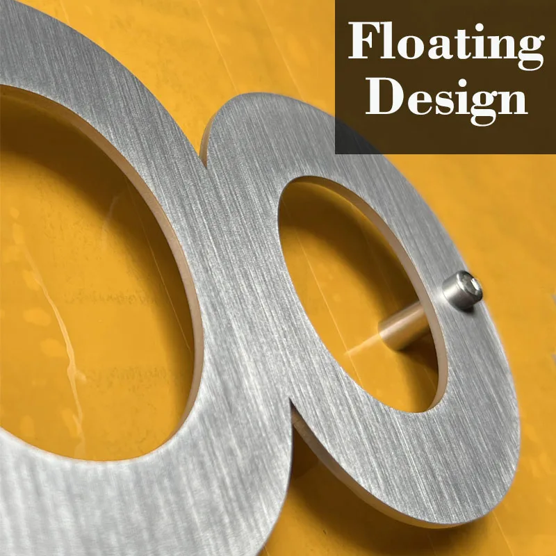 5 дюймов плавающие номера дома из нержавеющей стали - Фотография_3