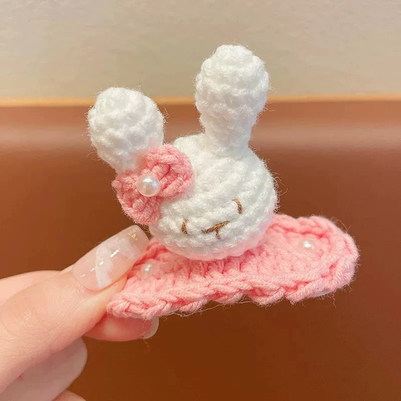 Милая вязаная заколка для волос для девочек - Фотография_6