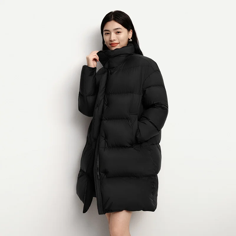 Пуховик semir, женский зимний длинный гусиный пух - Фотография_5