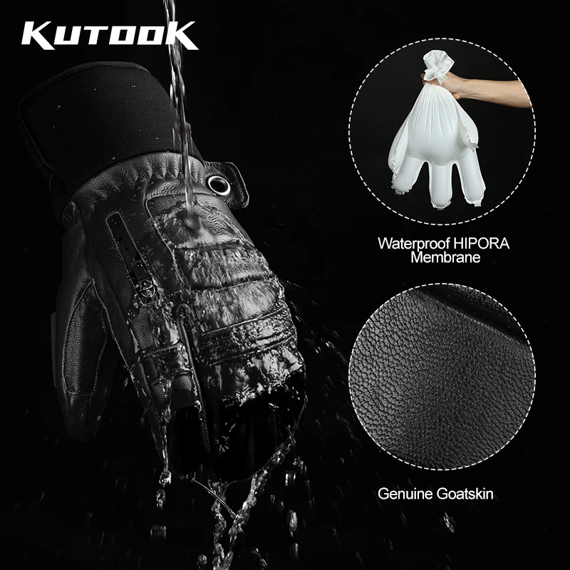Kutook лыжные перчатки из козьей кожи - Фотография_5