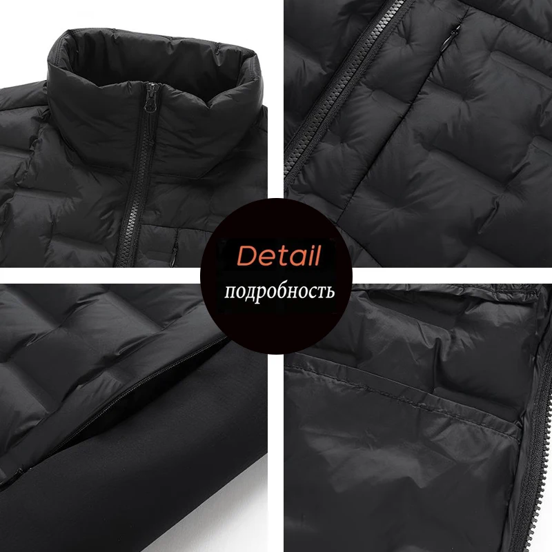 Зимний мужской жилет на белом утином пуху - Фотография_6