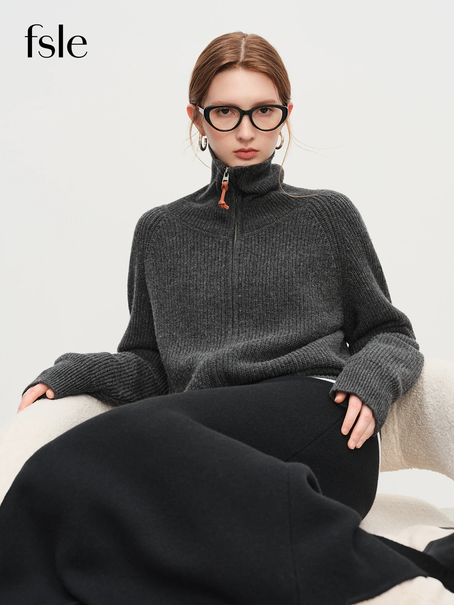 Fsle осенний свитер женский свободный