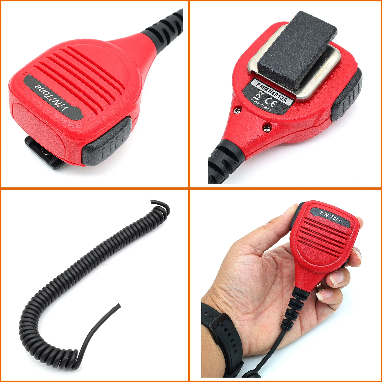 Yinitone pmmn4013a tk 2-контактный радиодинамик-микрофон с аудиоразъемом 3 - Фотография_3