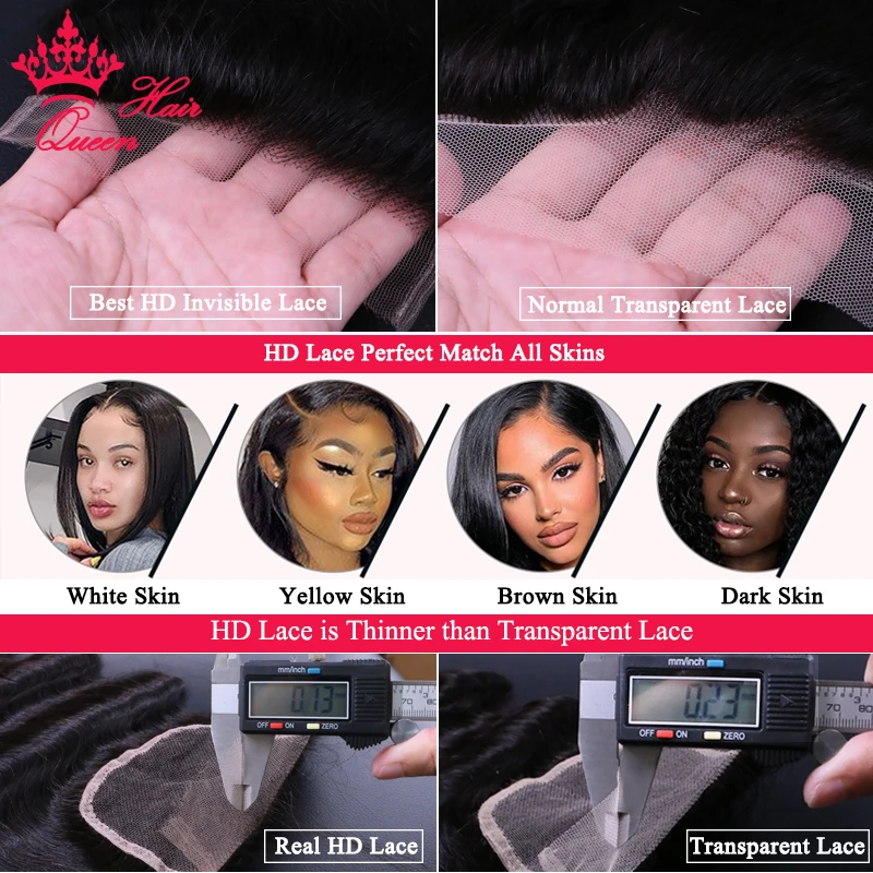 Real invisible hd lace wigs deep - Фотография_5