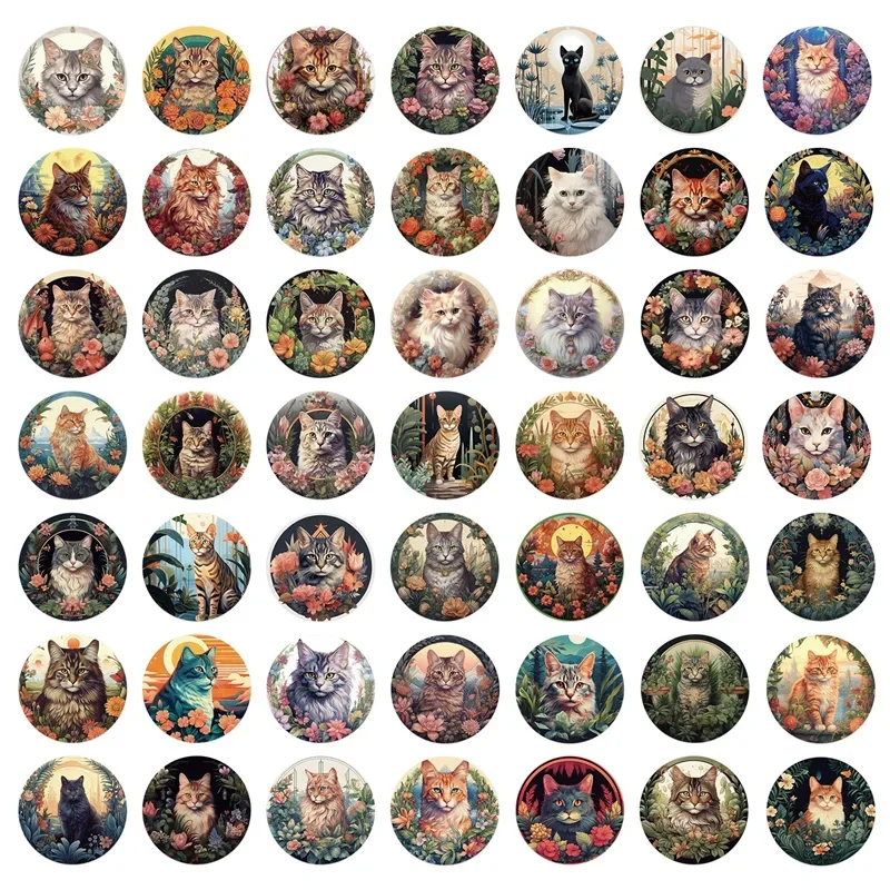 Kawaii лесной кот пвх наклейка - Фотография_2