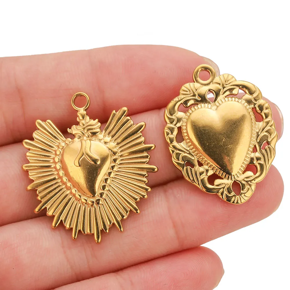 Подвески в форме сердца из нержавеющей стали - Фотография_4