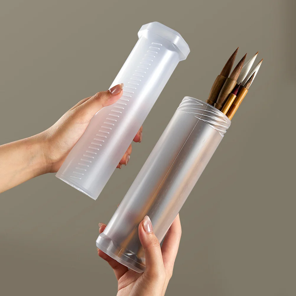 Выдвижная пластиковая прозрачная трубка для хранения кистей - Фотография_2