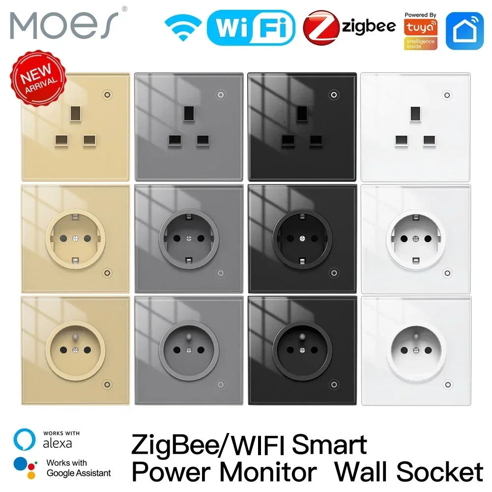 Moes zigbee настенная розетка wifi