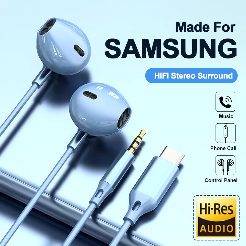 Для наушников samsung hifi объемный звук-вкладыши usb type c 3