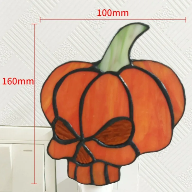 Витраж хэллоуин тыква ночник в - Фотография_6