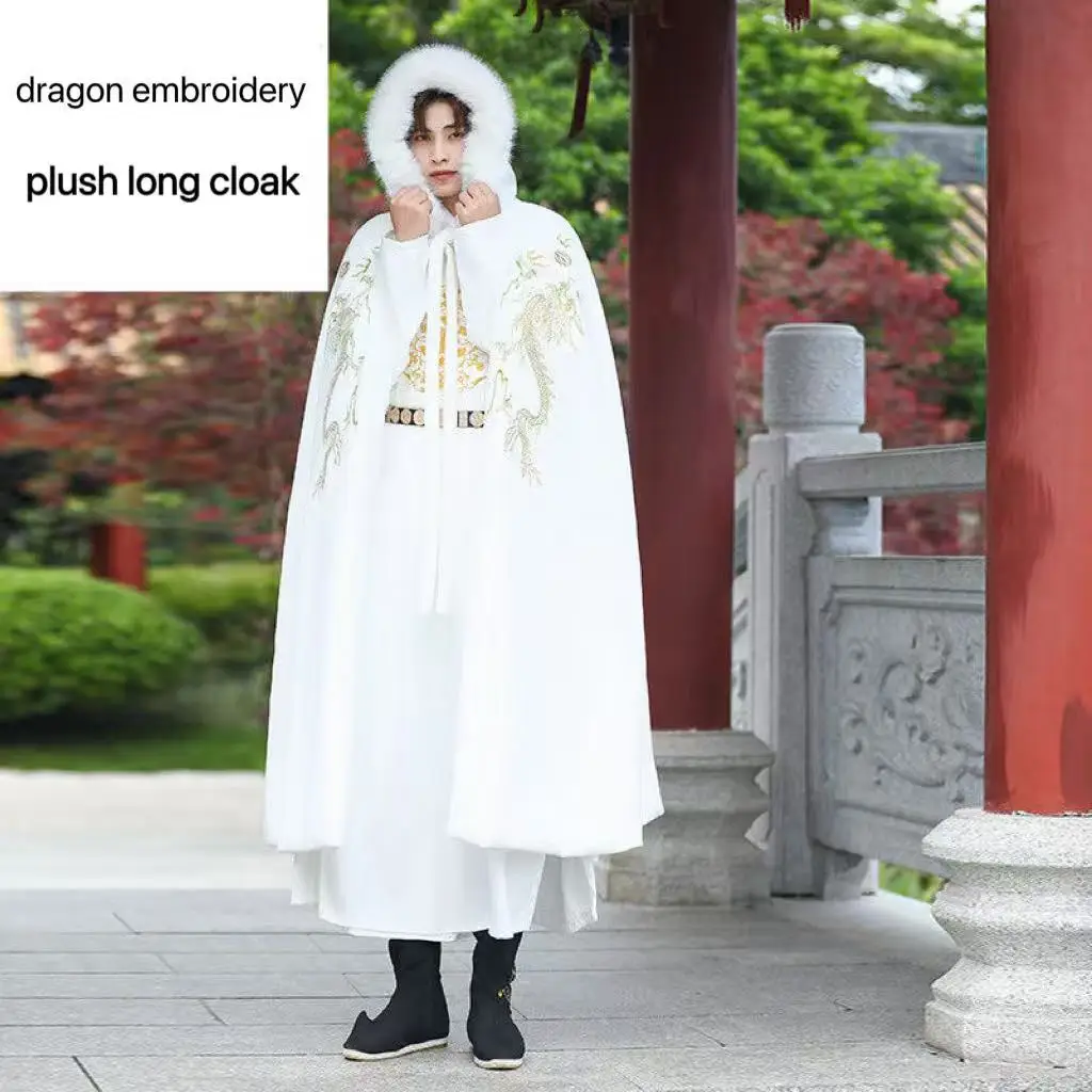 Счастливый красный зимний плащ для мужчин и женщин - Фотография_6