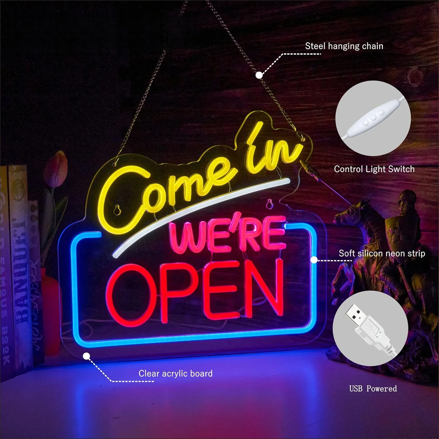 Come in we're open неоновая - Фотография_3