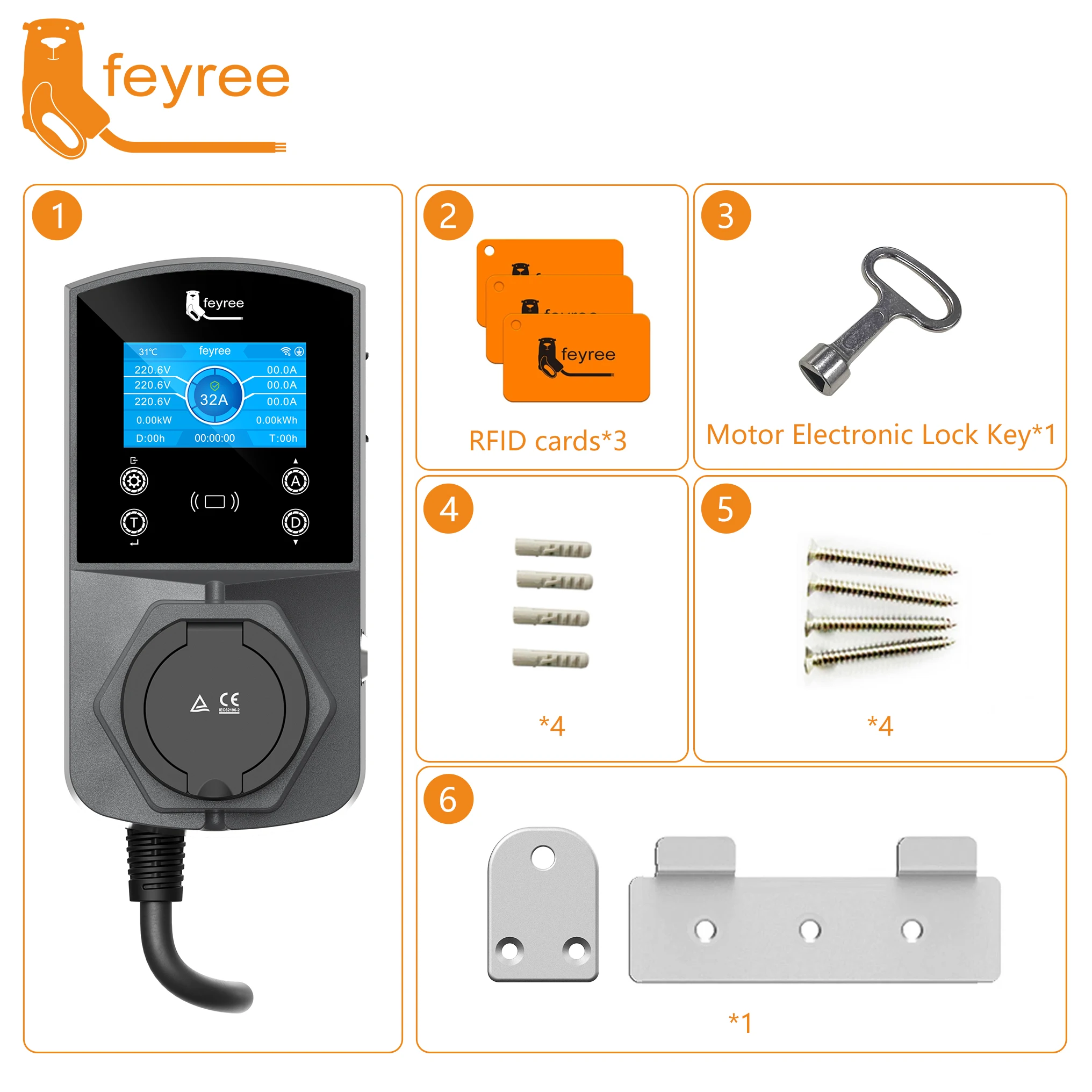 Feyree type2 ev зарядное устройство - Фотография_6