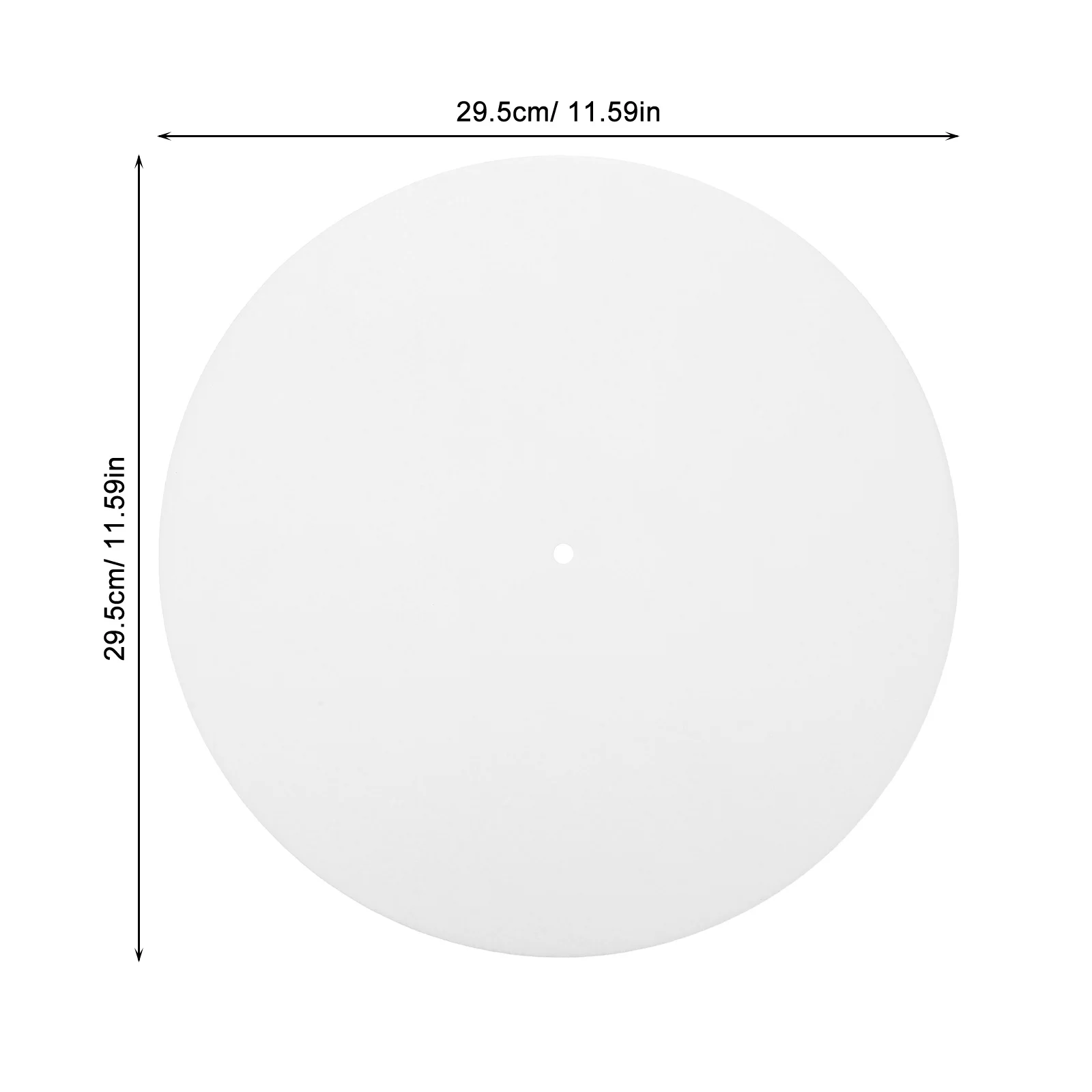 12-дюймовый белый фетровый коврик для проигрывателей виниловых пластинок - Фотография_6