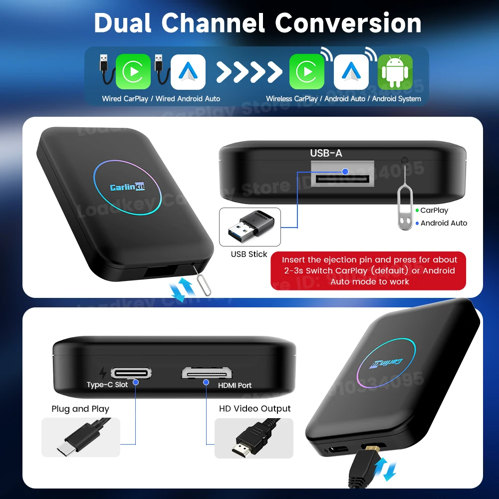 Carlinkit hdmi android ai box беспроводной - Фотография_6