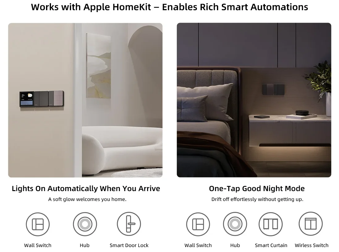 Умный настенный переключатель aqara z1 zigbee 3.0 - Фотография_2