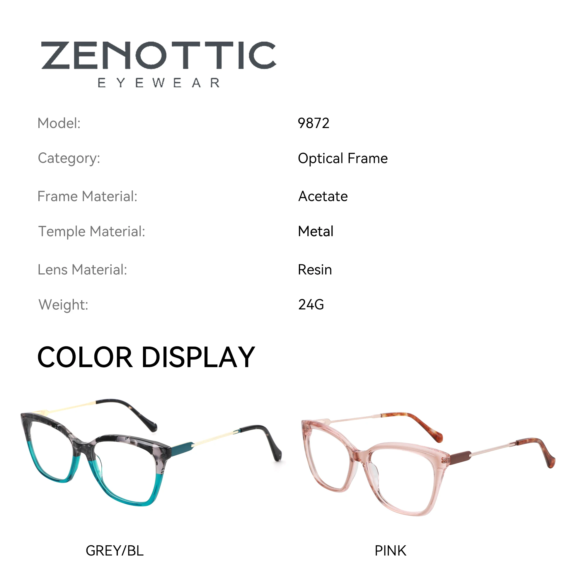 Zenottic (размер l) 2025г ﻿ новые модные квадратные очки по рецепту - Фотография_4