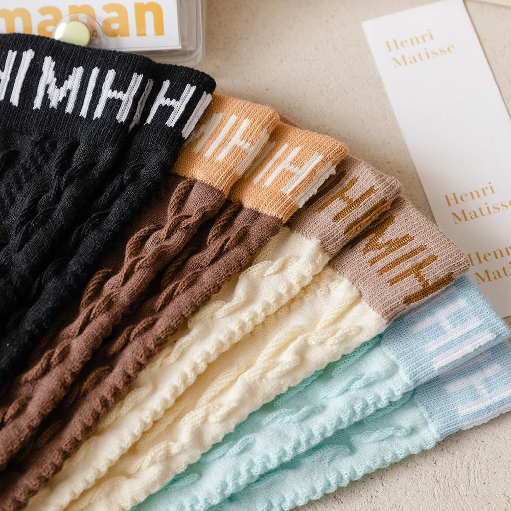 Носки женские длинные из натурального хлопка - Фотография_5