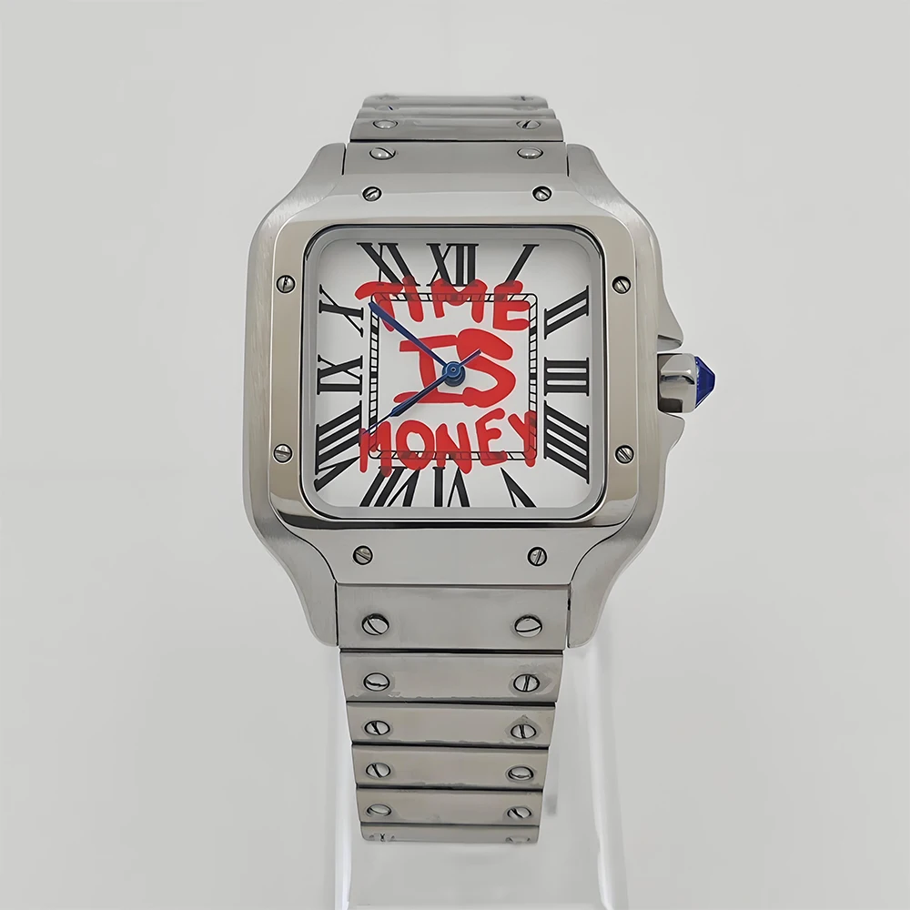 Nh35 квадратные часы time is money - Фотография_2