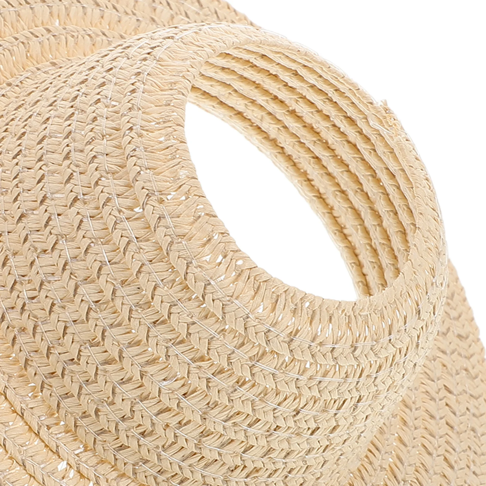 Соломенная шляпа 17 см с открытым верхом и полым плетением - Фотография_4