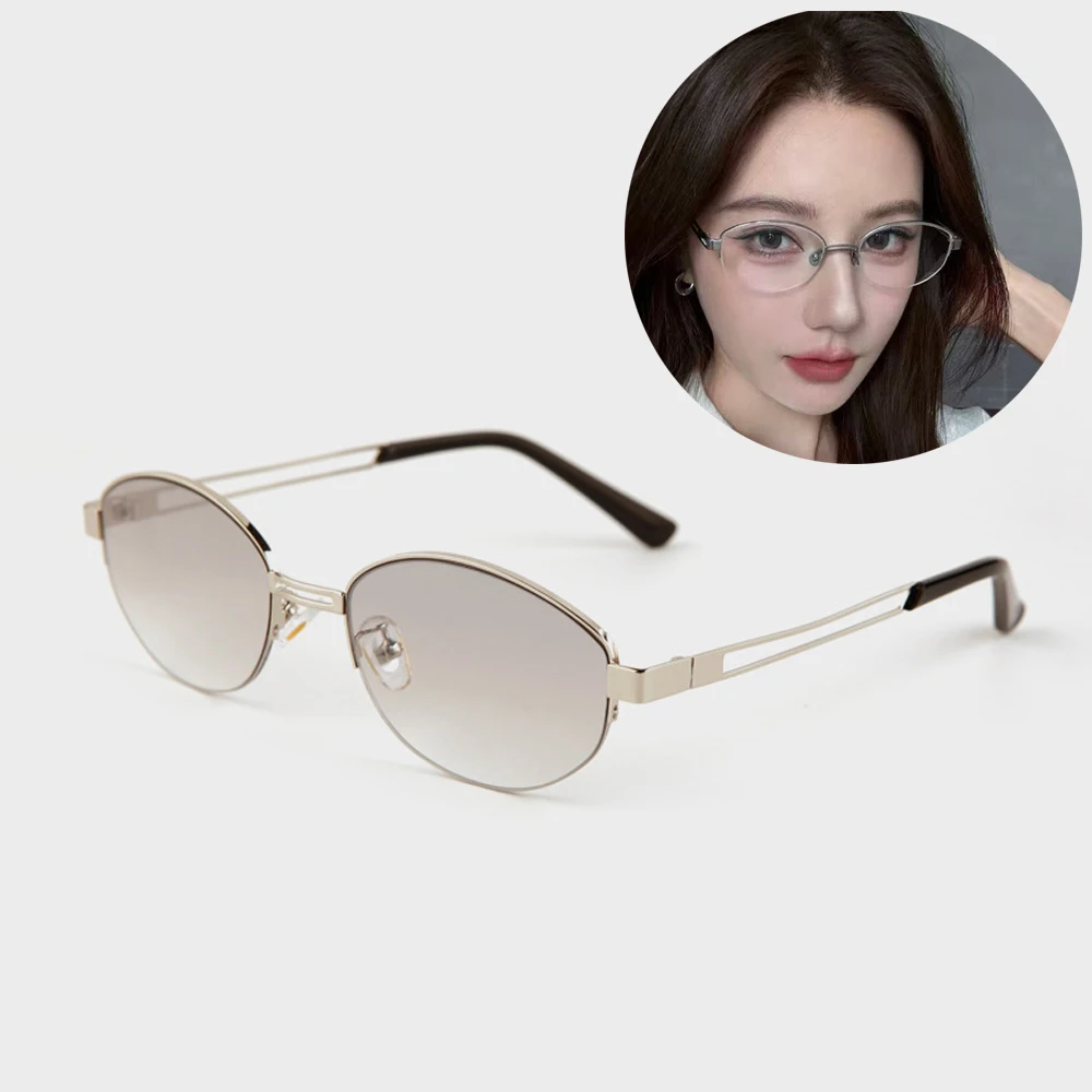 Ретро овальные солнцезащитные очки