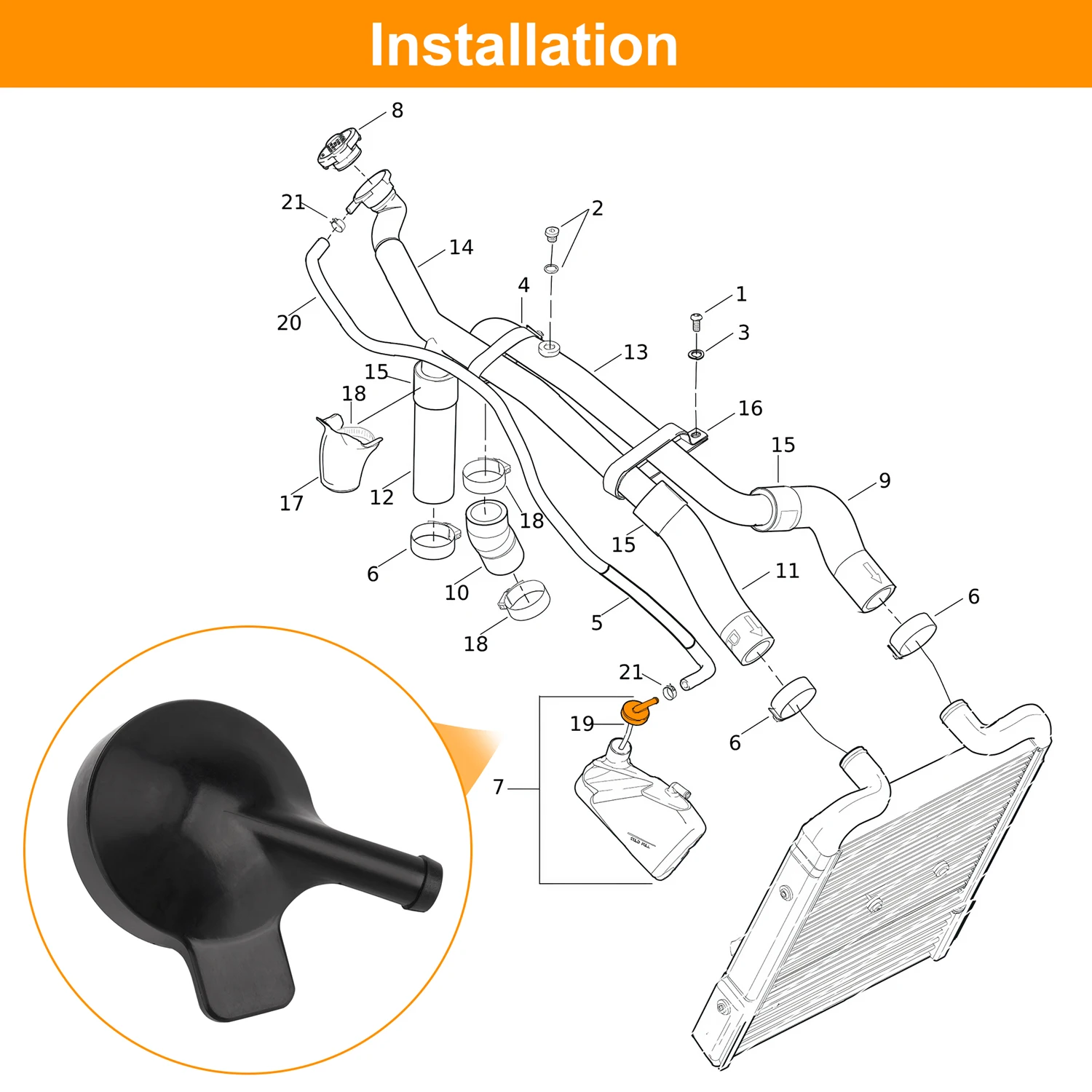 Крышка переливной бутылки охлаждающей - Фотография_6