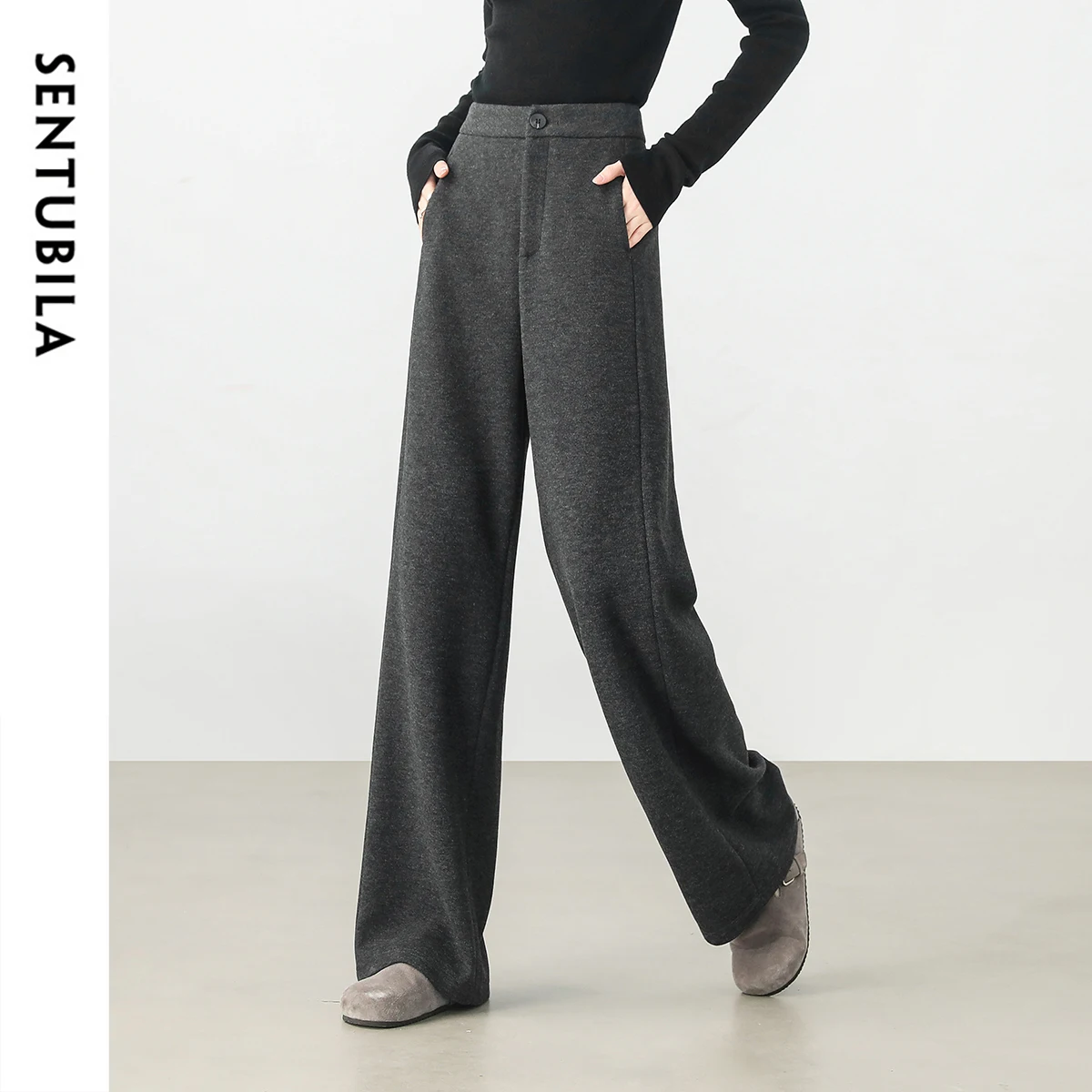 Sentubila серые брюки - Фотография_4