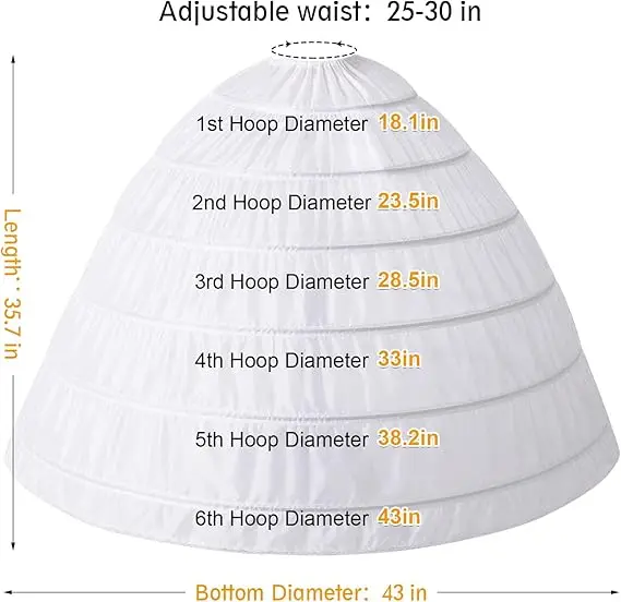 Дешевый кринолин с 6 обручами - Фотография_2