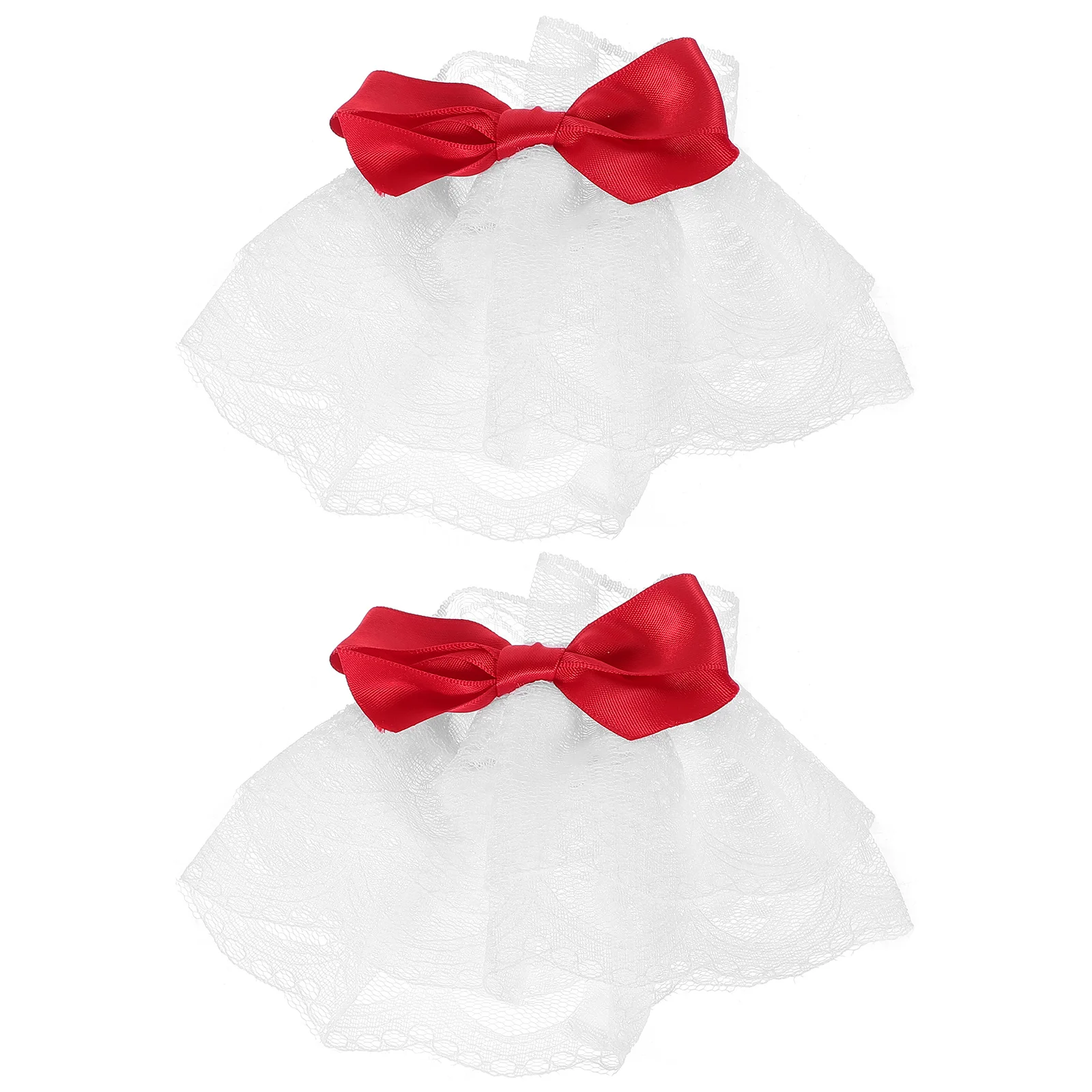 1 пара нежных кружевных манжет на запястья - Фотография_2