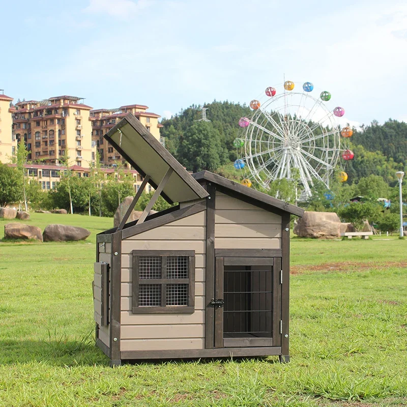 Домашний и уличный домик из массива дерева для собак - Фотография_3