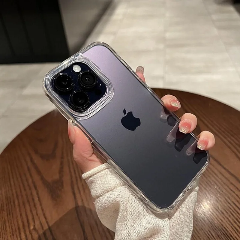 Прозрачный противоударный жесткий акриловый чехол для iphone 16
