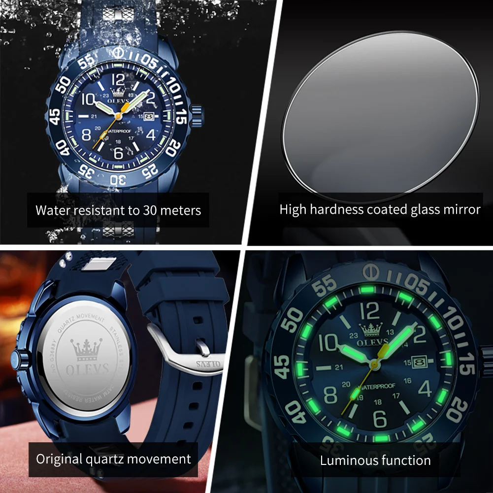 Часы olevs 3688, оригинальные роскошные - Фотография_5