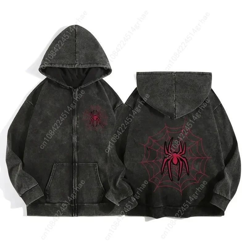 Y2k acid wash толстовка на молнии - Фотография_5