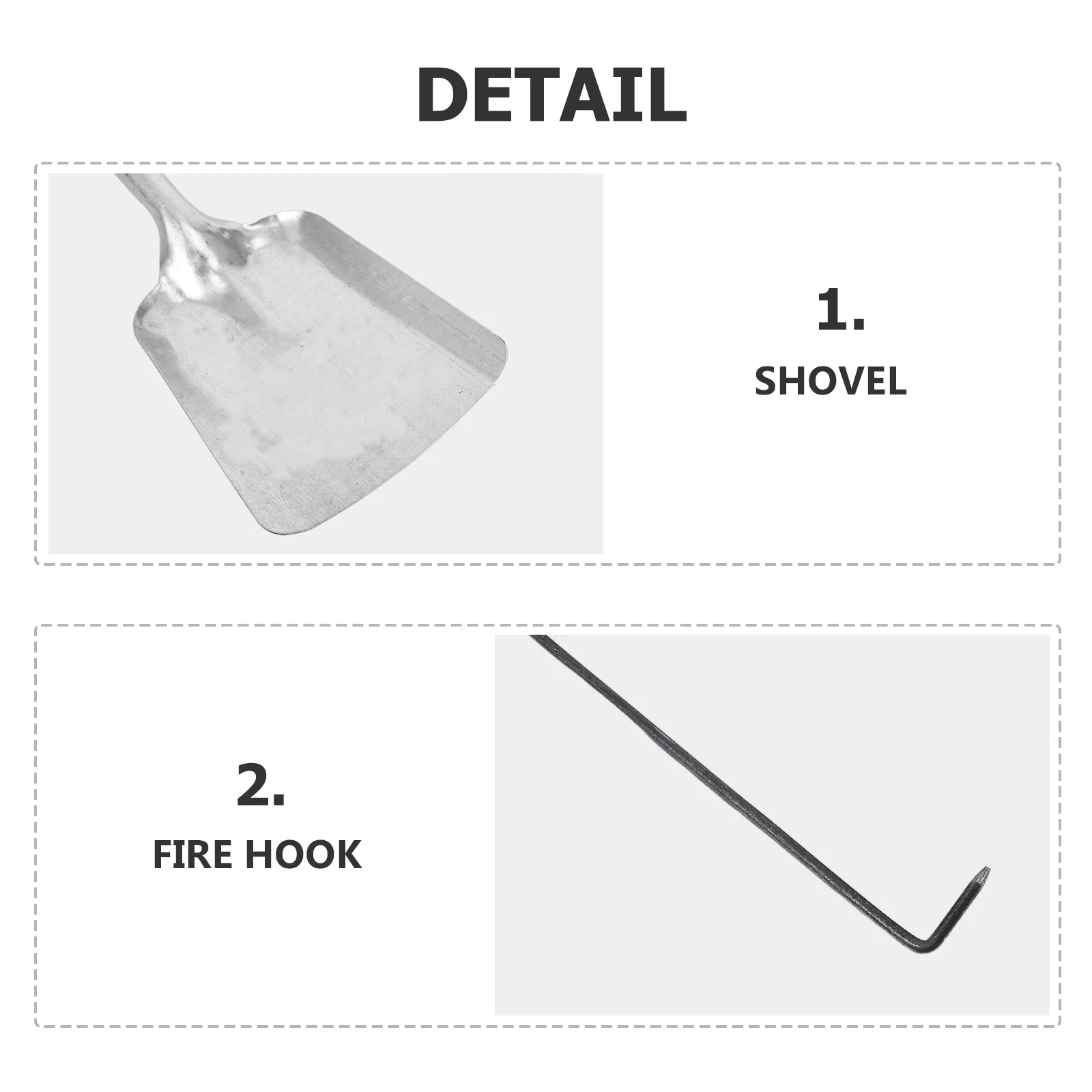Набор инструментов для камина премиум-класса из нержавеющей стали - Фотография_2