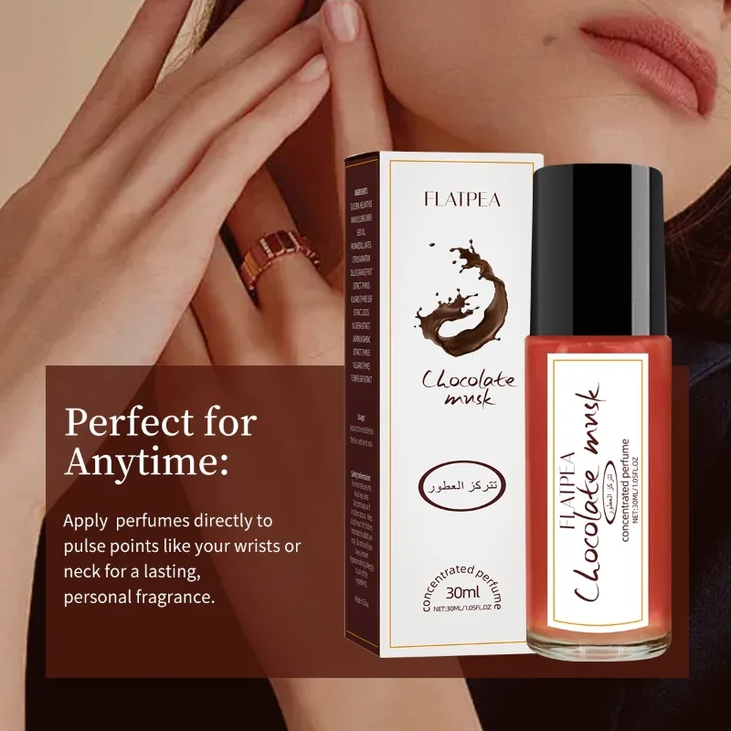 Шоколадный ванильный арабский парфюм с шариком-роллером - Фотография_3