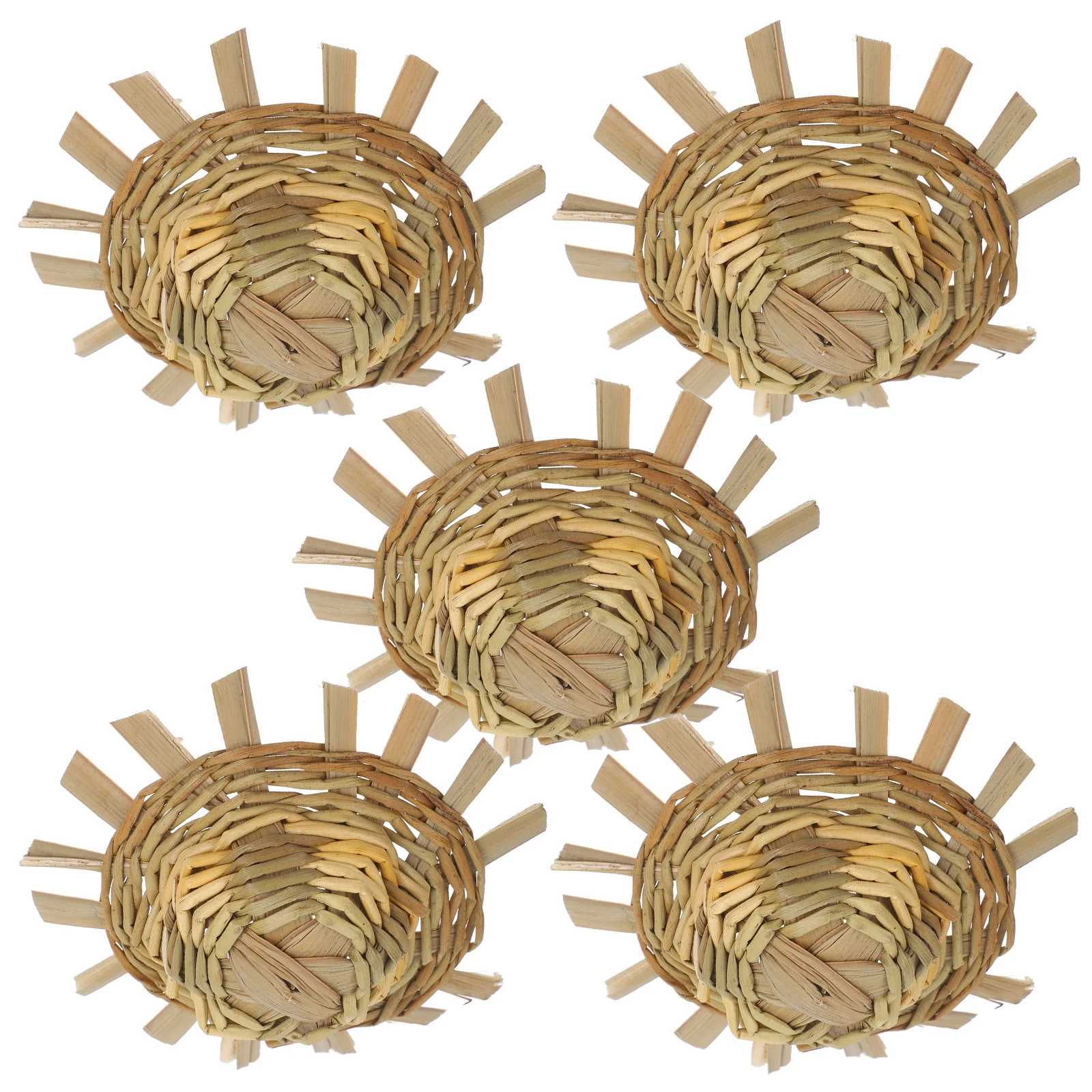 Миниатюрные соломенные шляпы натурального - Фотография_3