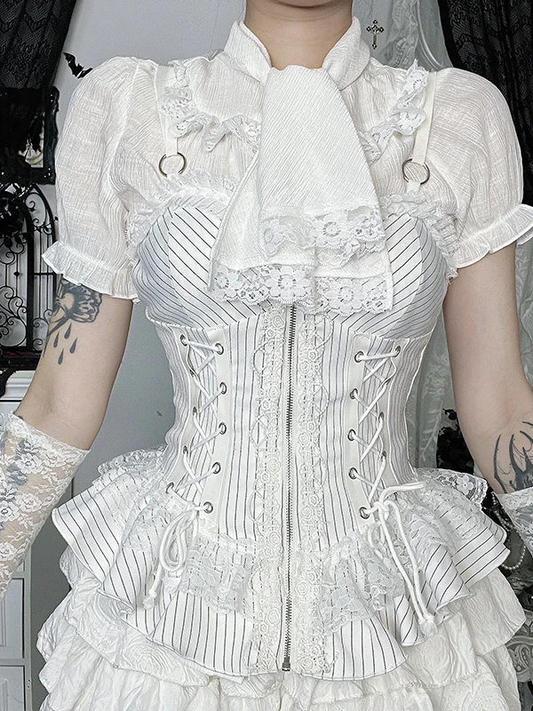 Готический белый cos subculture лолита - Фотография_6