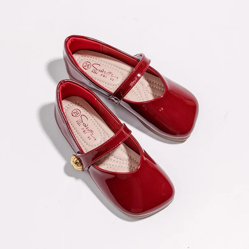 Туфли для девочки нескользящая обувь для девочек кожаная обувь 2023