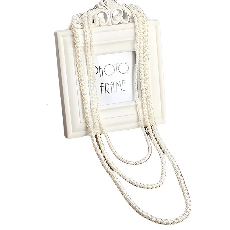 Винтажное многослойное ожерелье-цепочка с жемчугом для женщин - Фотография_6