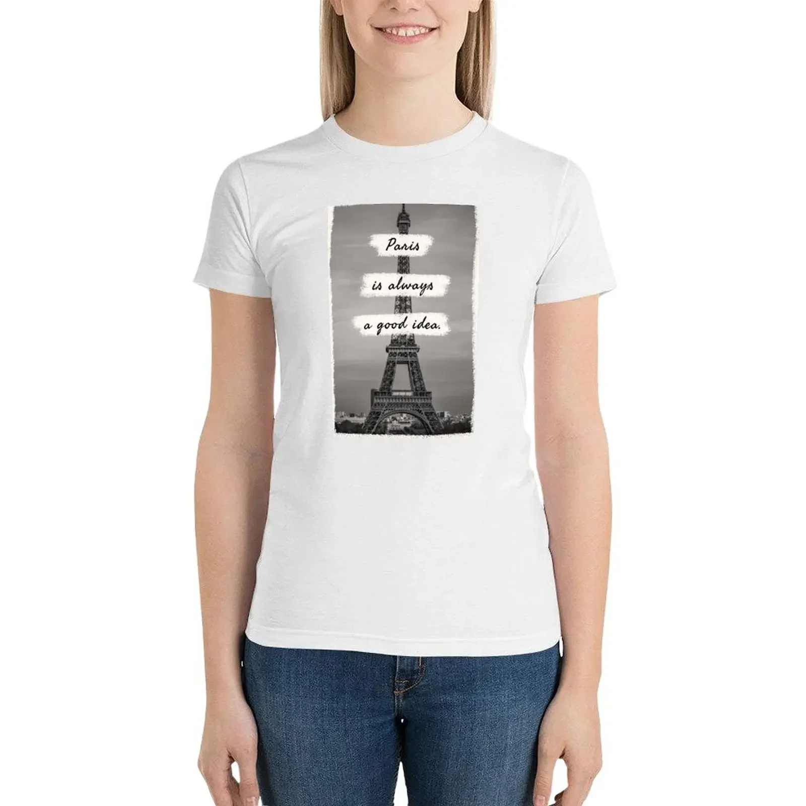 Футболка с надписью «paris is always a good idea» - Фотография_4