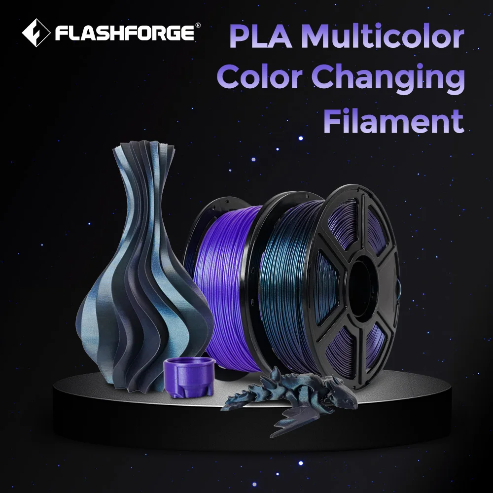 Pla-нить flashforge pro меняющая цвет