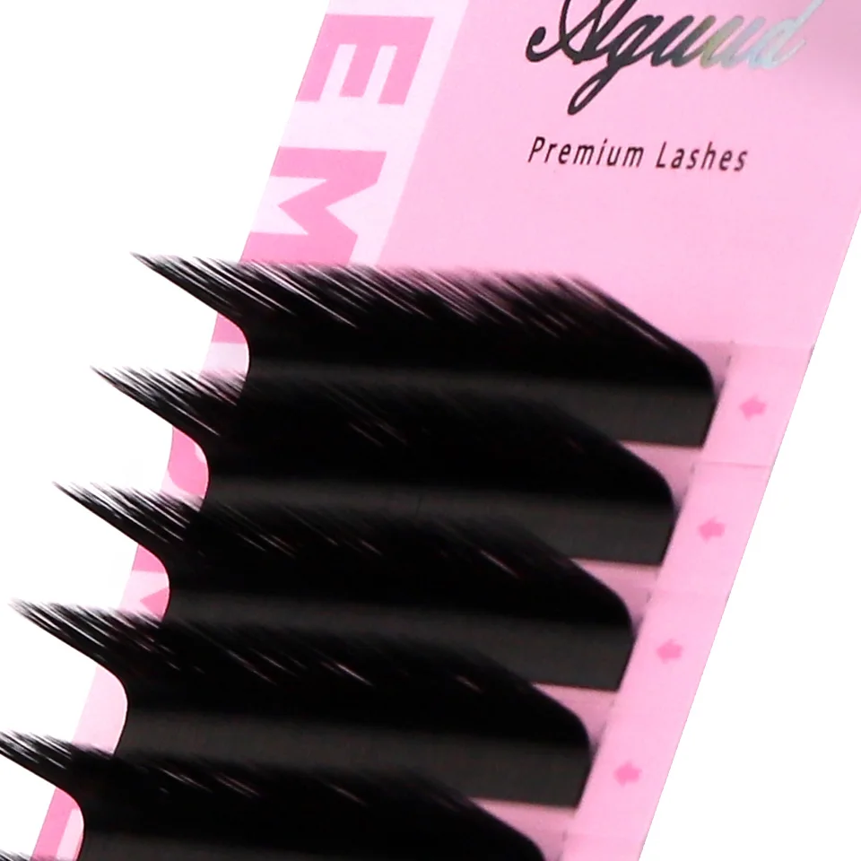 Aguud мягкие натуральные матовые черные накладные ресницы 0 - Фотография_5