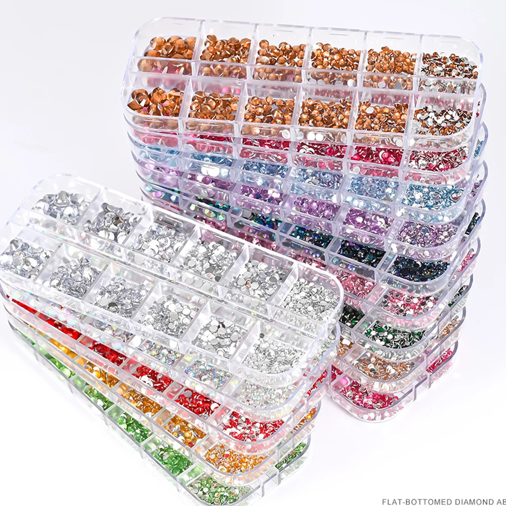 12 сеток ss6-ss30 смешанные стразы