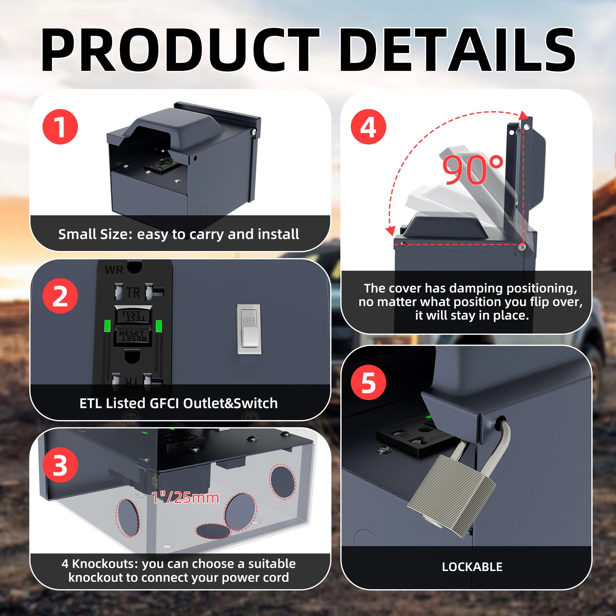 Наружная водонепроницаемая розетка ip66 - Фотография_3