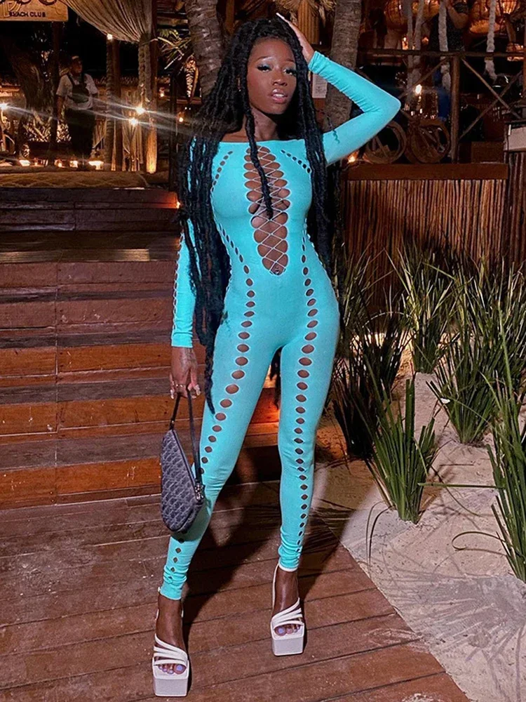 Yuzhexi сексуальный комбинезон с отверстиями - Фотография_6